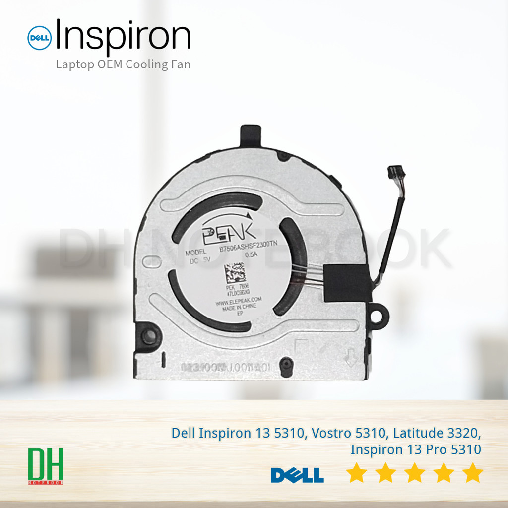 พัดลมโน๊ตบุ๊ค Dell Inspiron 13 5310 Vostro 5310 Latitude 3320 อะไหล่พัดลม GPU P/N 0XKD91 06T5J2 DC5V