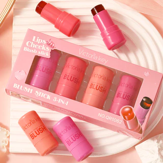4 สีเยลลี่บลัชออนแท่ง 4 ชิ้น, เนเชอรัล ชิมเมอร์ มอยส์เจอร์ไรเซอร์ คอนทัวร์ริ่ง ลิป แอนด์ แก้ม