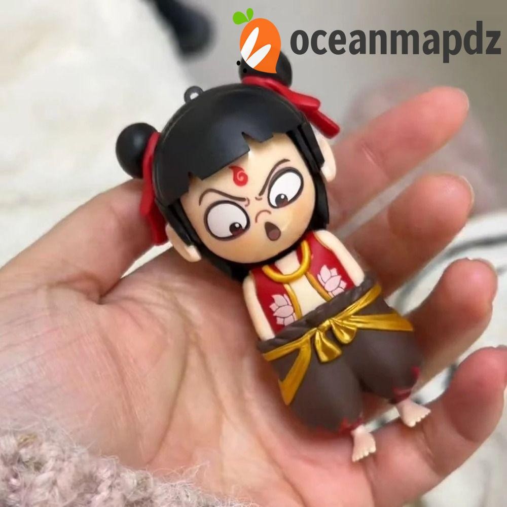 OCEANMAPDZ NeZha2 ตุ๊กตาเปลี่ยนหน้า,งานฝีมือ DIY สไตล์จีน NeZha Face Makeup Toy, Interactive Toy Min