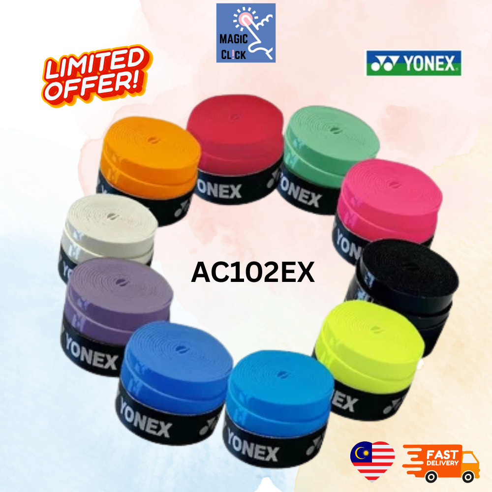 Yonex Super Grap AC102EX Overgrip Not SLIP & กันเหงื่อ! เพียงสบายใน BadmintonMY