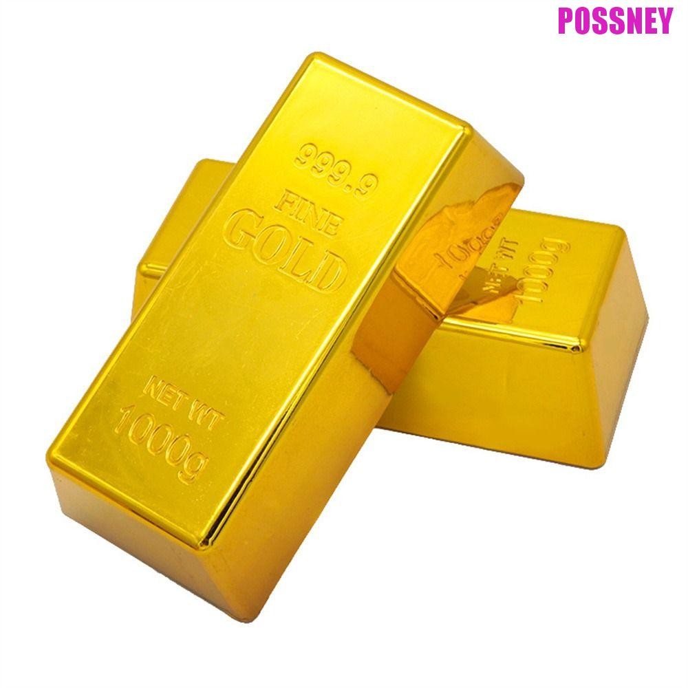 POSSNEY อิฐทอง, จําลองระยิบระยับทองแท่งปลอม, ของขวัญในอุดมคติ Paperweight ตกแต่งโต๊ะภาพยนตร์ Prop Bullion Bar ของขวัญแปลกใหม่