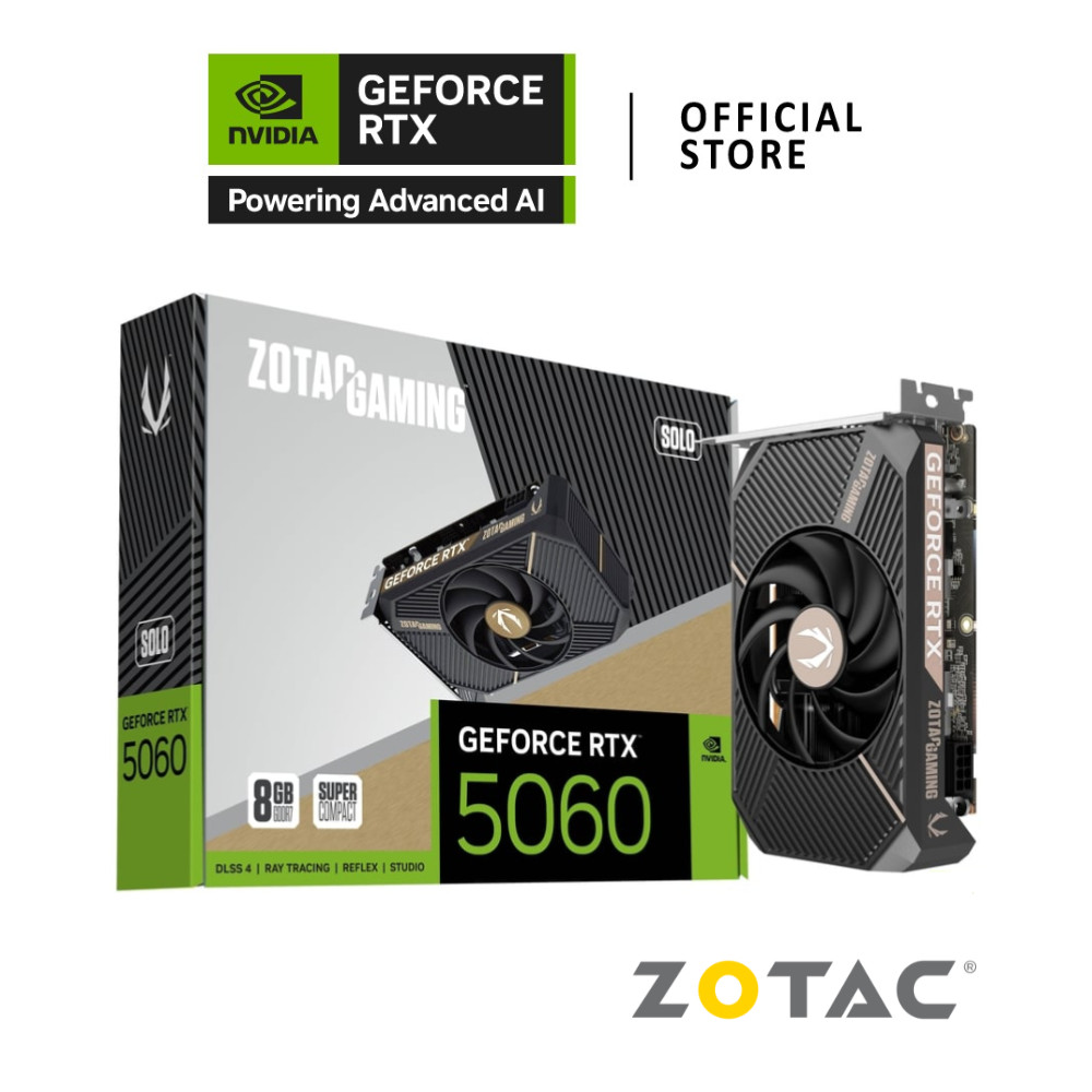 ZOTAC GAMING NVIDIA® GeForce RTX™ 5060 SOLO 8GB VGA Card การ์ดจอ