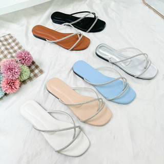 รองเท้าแตะแฟชั่น แบรนด์ ARUN รุ่น AR2029 ดีไซน์สอดโป้ง ไขว้เ…