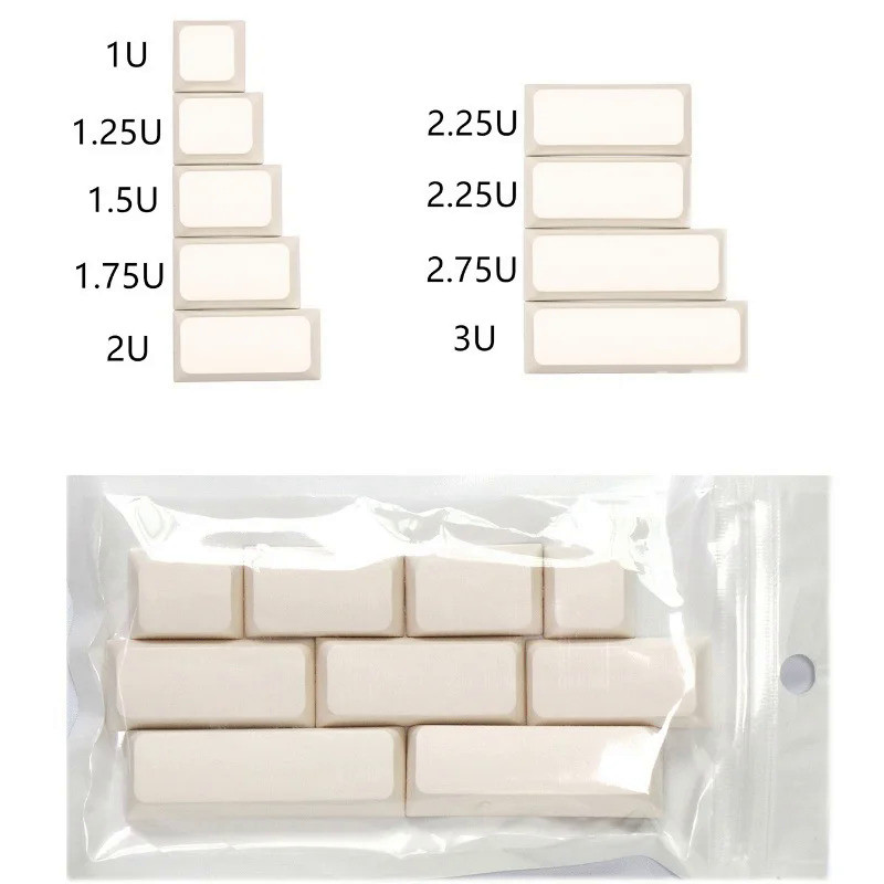 9 Keys/pack PBT Dye Subbed XDA QX Profile Key Caps 1U 1.25U 1.5U 1.75U 2U 2.25U 2.75U 3U Keycaps For
