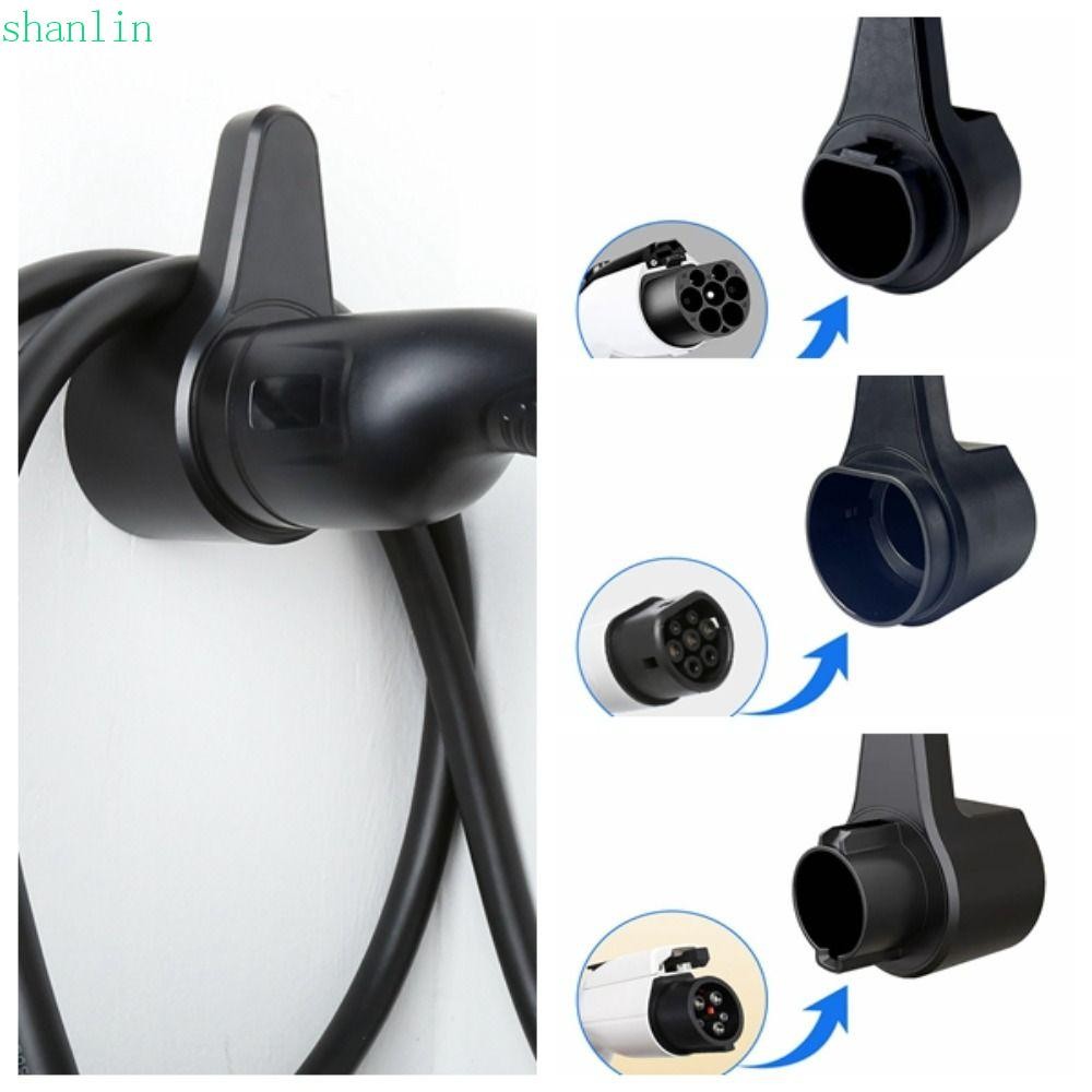 Shanlin EV Car Charger Cable Holder Rack, Wall Mount Cable Organizer Type2 EV Charger Holder, ทนทาน 