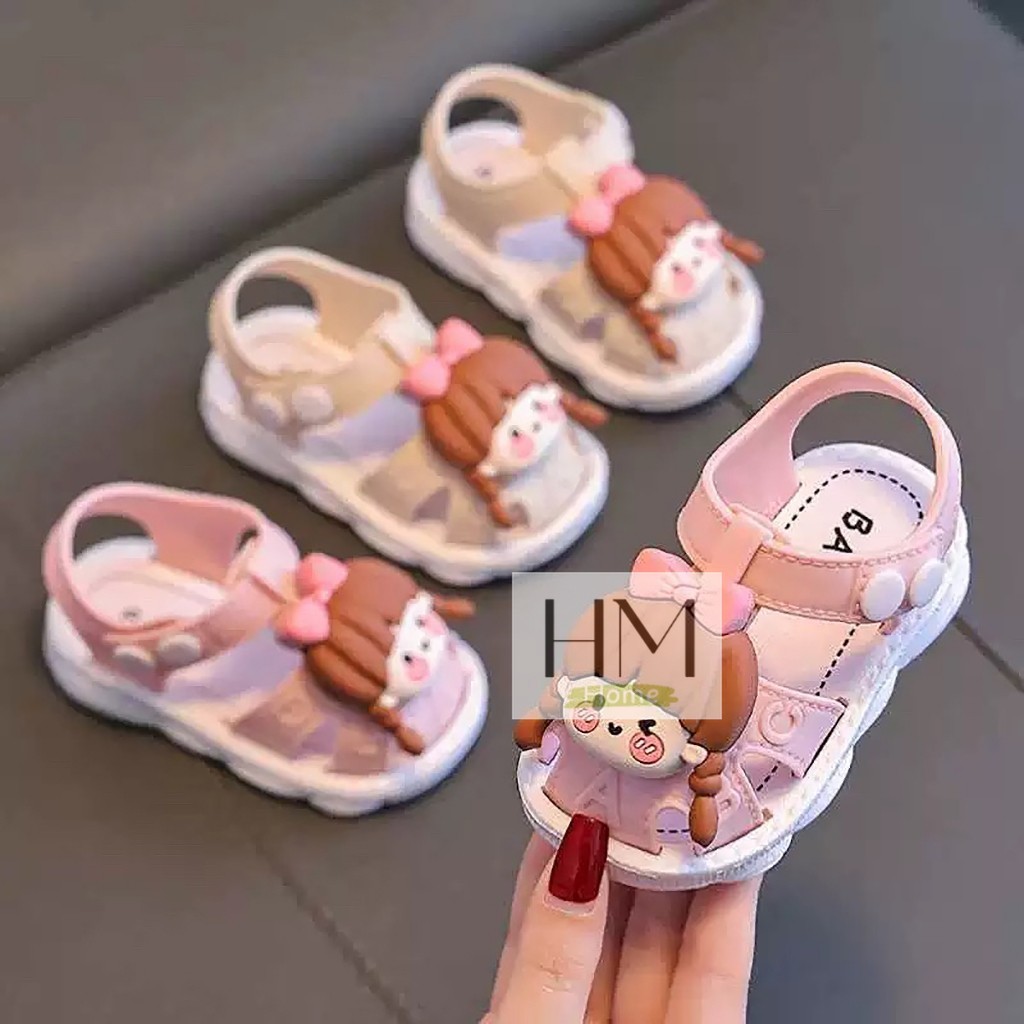ใหม่ รองเท้ารัดส้น รองเท้าหัดเดินเด็กผู้หญิง สำหรับ6-18เดือน