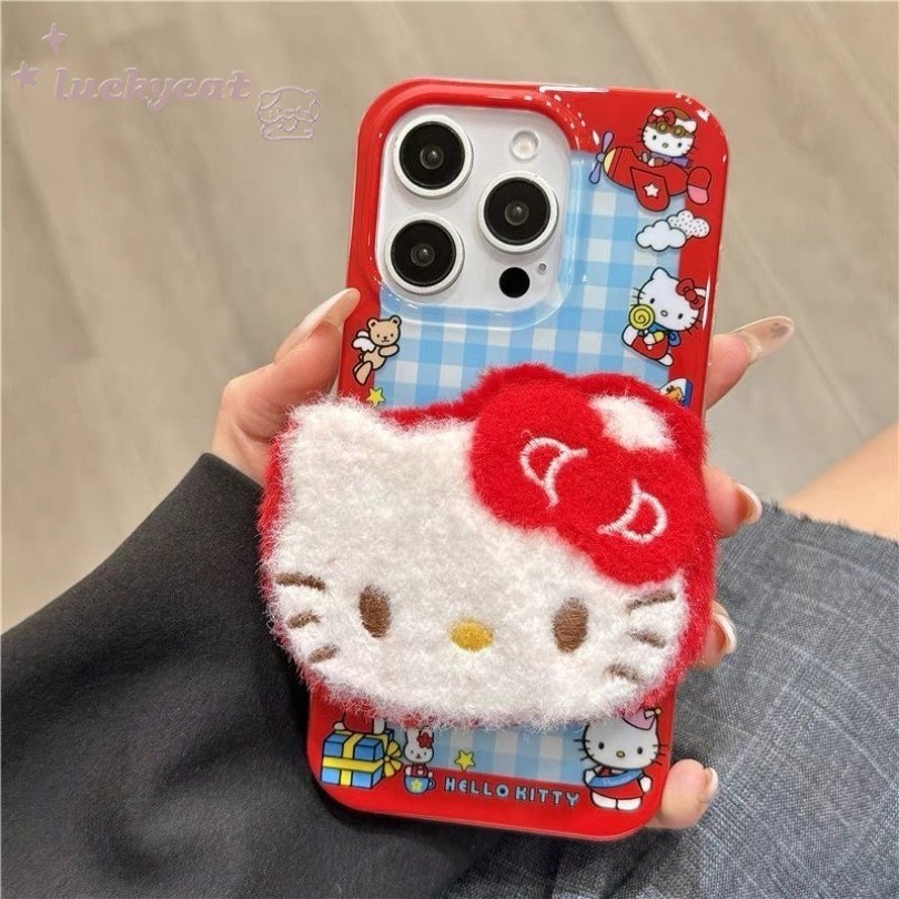 Iphone 16 15 14 13 12 11 Pro Max X Xr Xs Max 7 8 Plus SE2020 เคสโทรศัพท์การ์ตูนน่ารัก 3D DIY ตุ๊กตาสีแดง KT Cat รูปแบบ Clear Soft ฝาหลัง ราคา ถูกที่สุด ดีลบีเคเค แกลเลอรีภาพที่ 4