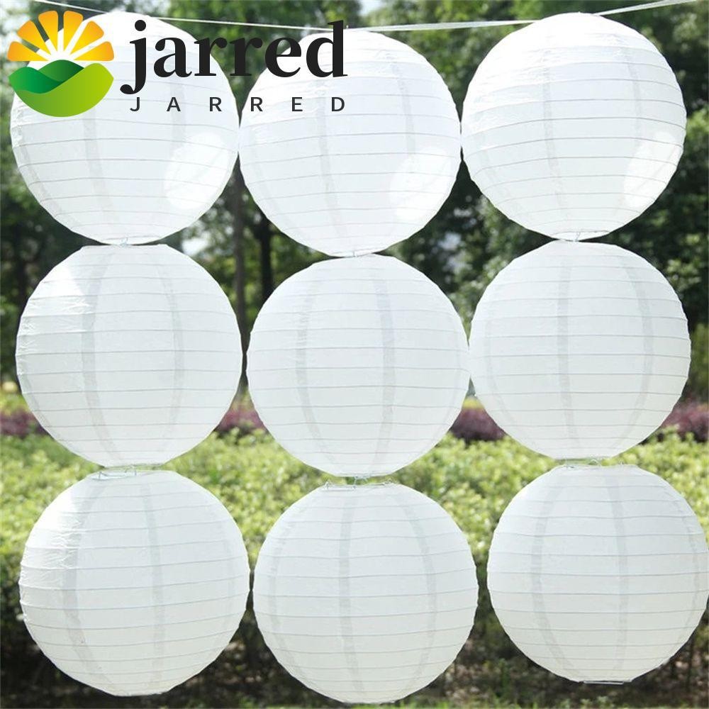 Jarred โคมไฟกระดาษงานแต่งงานวันเกิดรอบ 10/15/20/25/30/35/40 ซม.แขวนตกแต่ง DIY โคมไฟสีขาวโคมไฟ