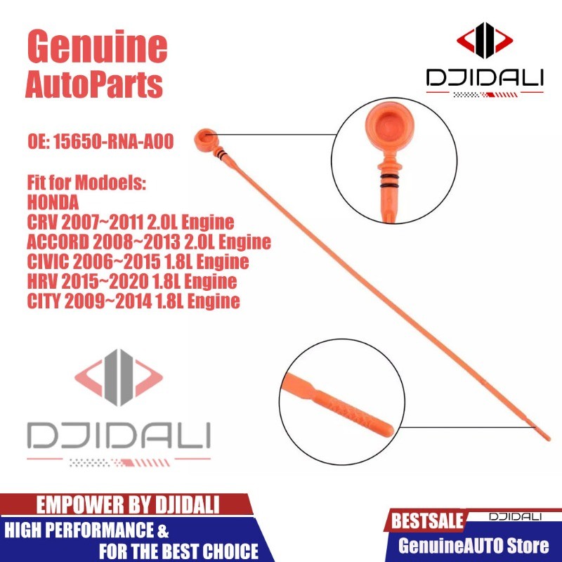 ระดับน้ํามันเครื่อง Dipstick น้ํามันวัดของเหลว HONDA CIVIC 1.8 CRV ACCORD 2.0 HRV 1.8 CITY ENGINE OIL LEVEL GAUGE OIL STICK 15650-RNA-A00