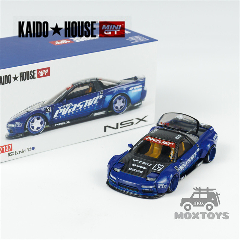 Kaido House x MINI GT 1:64 NSX Evasive V2 Blue LHD รถโมเดลDiecast