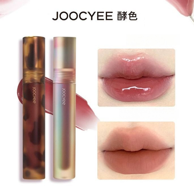 JOOCYEE ลิปกลอส สีเชลล์อำพัน วอเตอร์กลอสเนื้อแมตต์ สองเนื้อสัมผัส