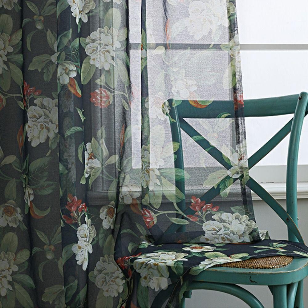 แนะนำ ผ้าม่าน ผ้าม่านลายดอกไม้ สไตล์หรูหรา ผลิตจากผ้าฝ้ายและผ้าลินิน ให้ความรู้สึกโรแมนติกและโปร่งแสง ราคาพิเศษ มีเก็บเงินปลายทาง