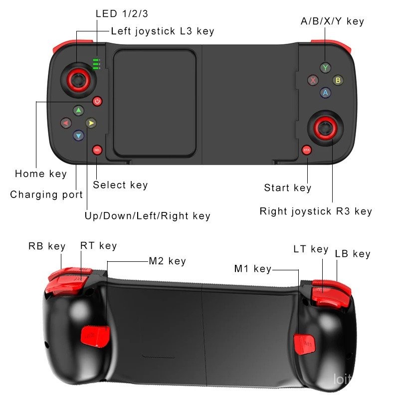 บลูทูธ ยืดหดได้ สําหรับ for จอยบลูทูธเล่นเกม มือถือ จอยสติ๊กเล่นเกมไร้สาย Joystick จอยสติ๊ก จอยเกมมือถือ iphone IOS Android Phone 3D