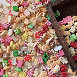 [100ในสต็อก] ส่วนผสมหม้อไฟขนาดเล็กจำลองอาหารเล่นครีมกาว DIY วัสดุแม่เหล็กติดตู้เย็นถ้วยน้ำตกแต่งมืออุปกรณ์ DIY