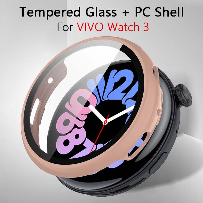ป้องกันหน้าจอ Hard PC Shell สําหรับ VIVO นาฬิกา 5 3/iQOO นาฬิกา SmartWatch Ultra Light คลุมทั้งหมดโปร่งใสกระจกนิรภัยฟิล์มกันกระแทก