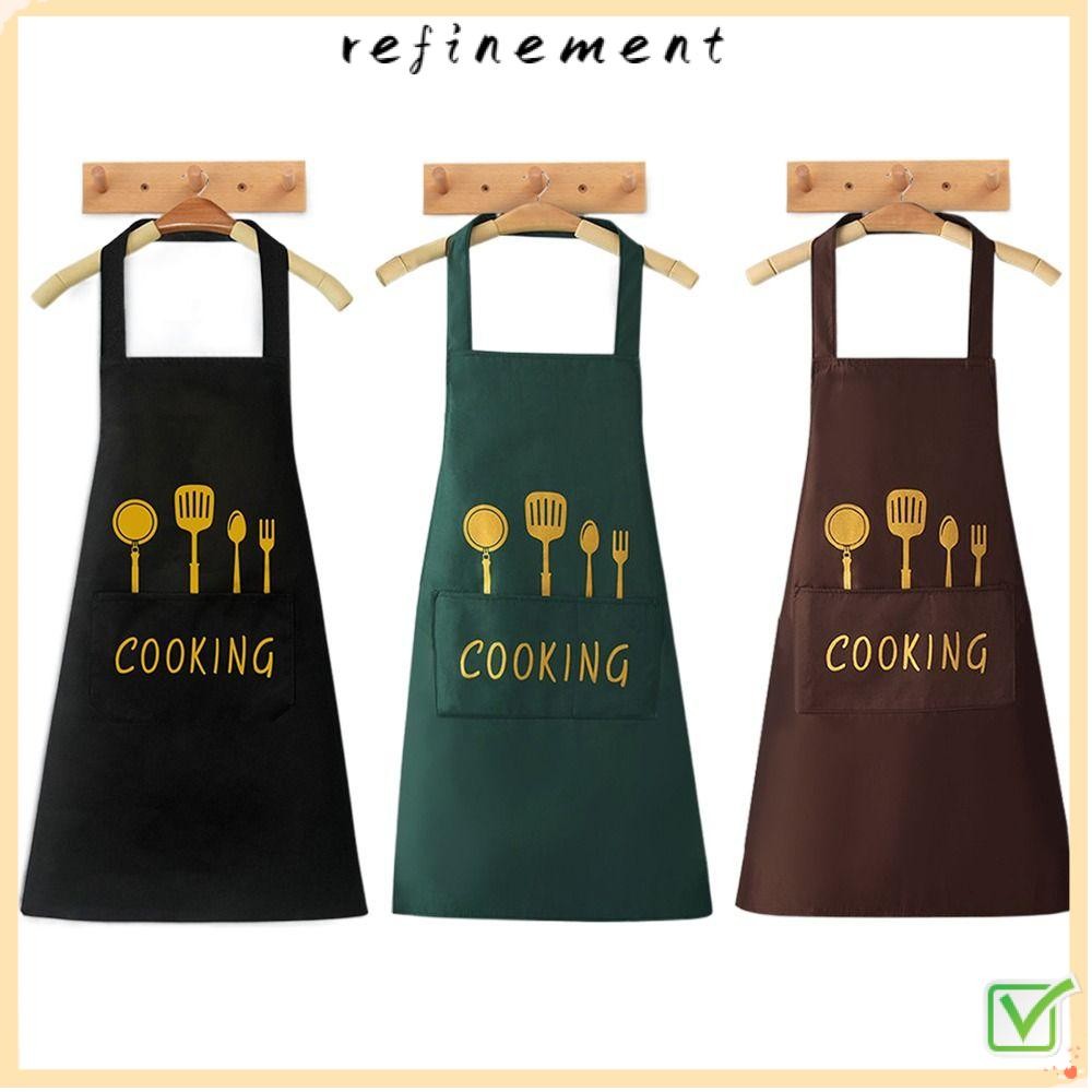 ผ้ากันเปื้อน REFINEMENT, PVC กันน้ํา Kitchen Smock, Oilproof แขนกุด Catering Watter ชุดทํางาน