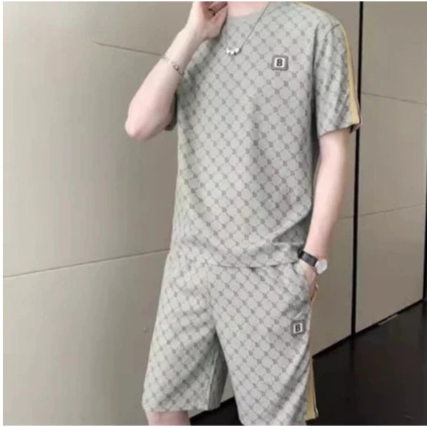 ผู้ชายฤดูร้อนสไตล์ใหม่ระดับไฮเอนด์หลวมทุกการแข่งขันชุดลําลอง