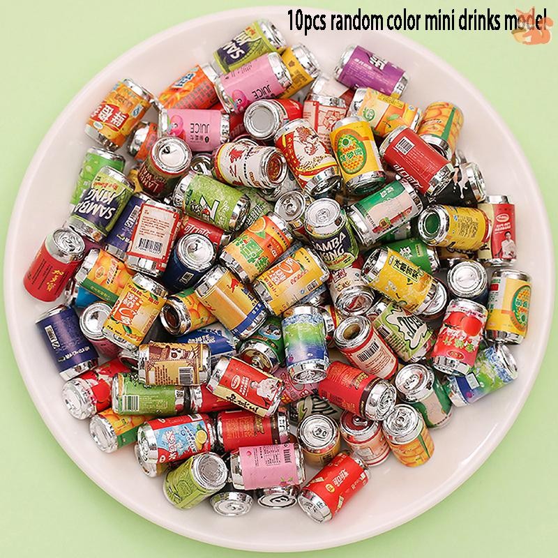 [BI] 10 ชิ้นตุ๊กตามินิจําลองเครื่องดื่มตุ๊กตาตกแต่งห้องครัวตุ๊กตาเครื่องใช้ในบ้านแกล้งทําเป็นเล่นของเล่น TH