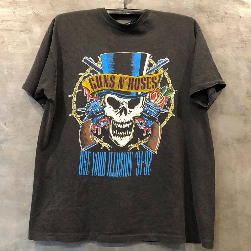 Pure Cotton Guns N Rose Band แขนสั้น American Street ผู้ชายผู้หญิงเสื้อยืด – โปรปัง