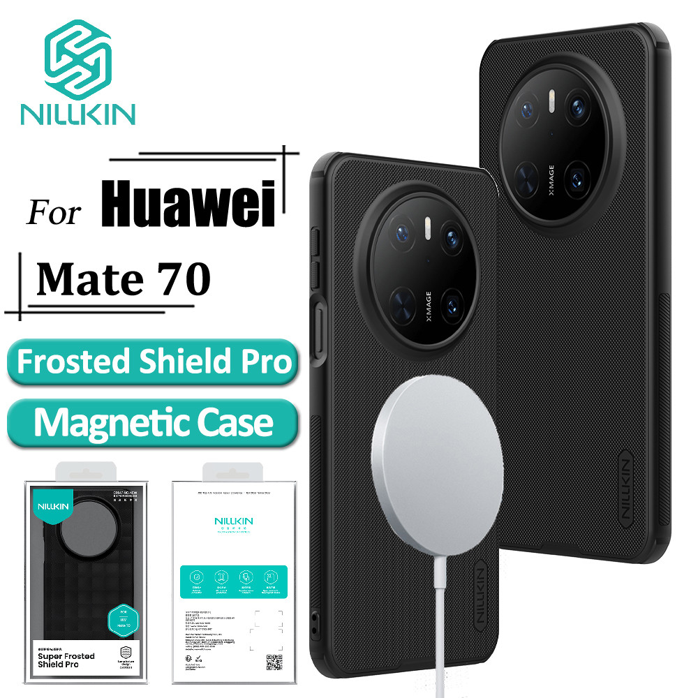 Nillkin Super Frosted Shield Pro เคสแม่เหล็กสําหรับ Huawei Mate 70 เคสโทรศัพท์ Ultra Thin Matte TPU + PC Anti ลายนิ้วมือกันกระแทกฝาหลัง