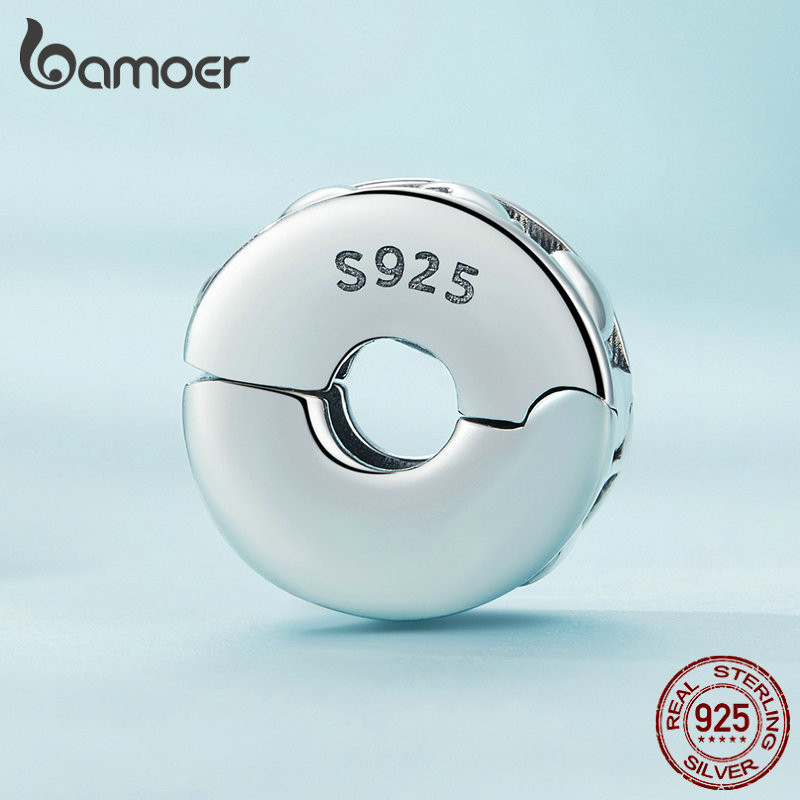 Bamoer 925 เงินสเตอร์ลิง Sliver คลิปลูกปัด Heart Design Diy สําหรับสร้อยข้อมือของขวัญผู้หญิง Scc2492 - รูปที่ 2