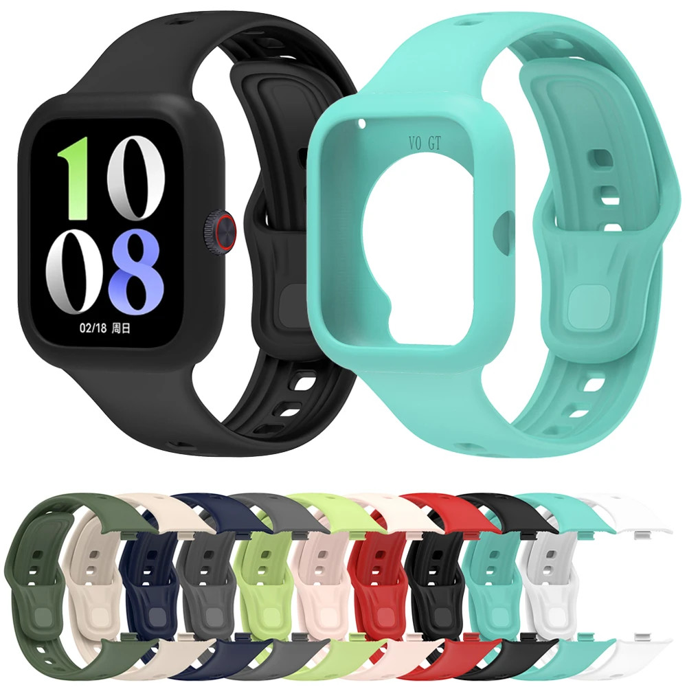 สายรัดซิลิโคนและเคสสําหรับ Vivo WATCH GT/ IQOO WATCH GT Watchband สร้อยข้อมือกีฬา + ฝาครอบป้องกัน