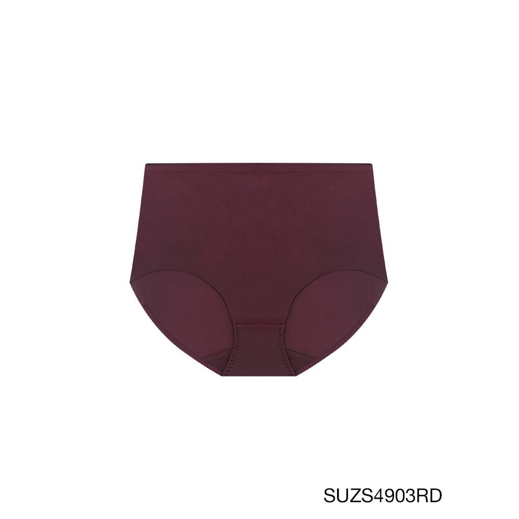SABINA Semi-Seamless กางเกงในทรงเอวสูงปานกลาง รหัส SUZS4903RD สีแดงเข้ม