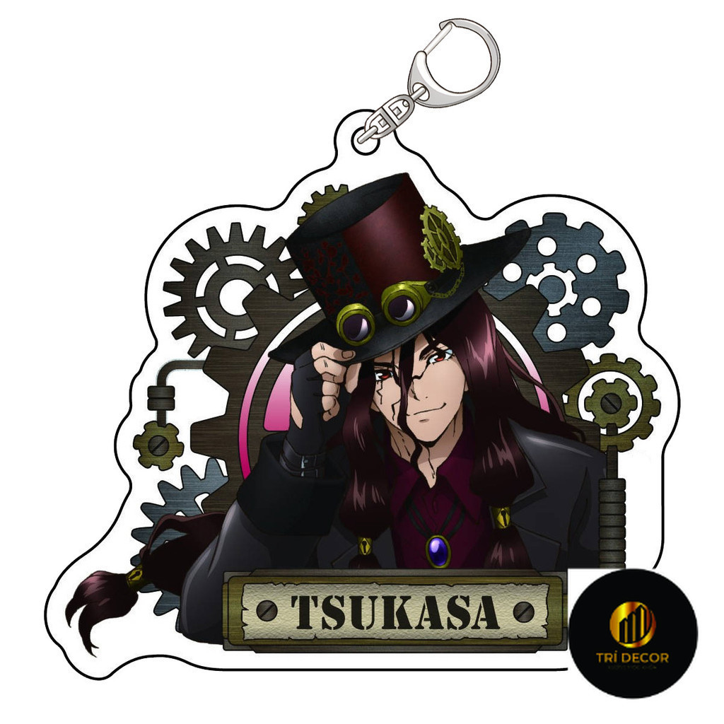 พวงกุญแจ โมเดลสแตนดี้ อะนิเมะ Dr.Stone ตัวละคร Senku Ishigami Tsukasa Ukyo Saionji ศึกษาและโต๊ะทํางา