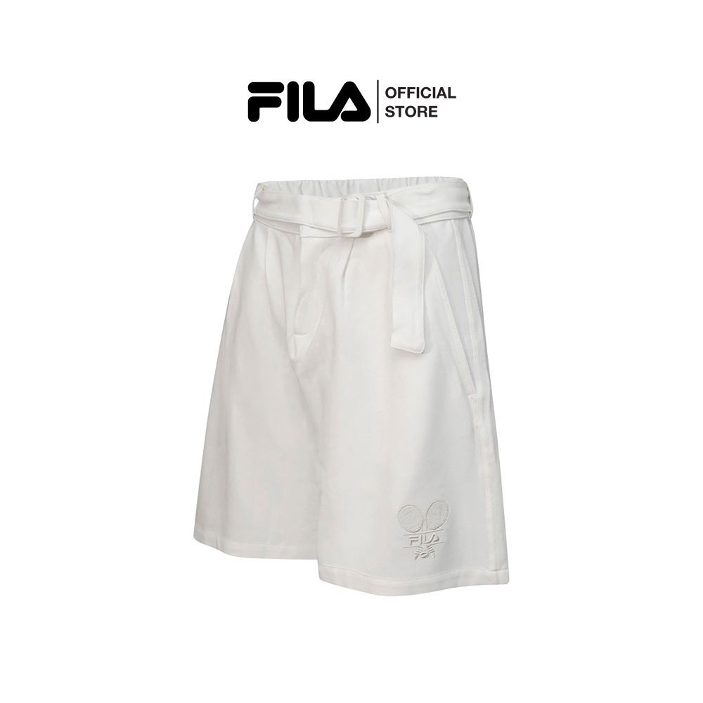 FILA กางเกงลำลองขาสั้นผู้หญิง Iconic รุ่น SHR230705W - OFF-WHITE