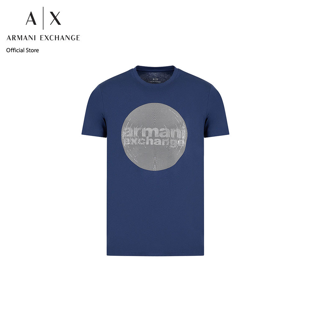 AX Armani Exchange เสื้อยืดผู้ชาย รุ่น AX 3DZTKF ZJBYZ15DJ - สีกรมท่า