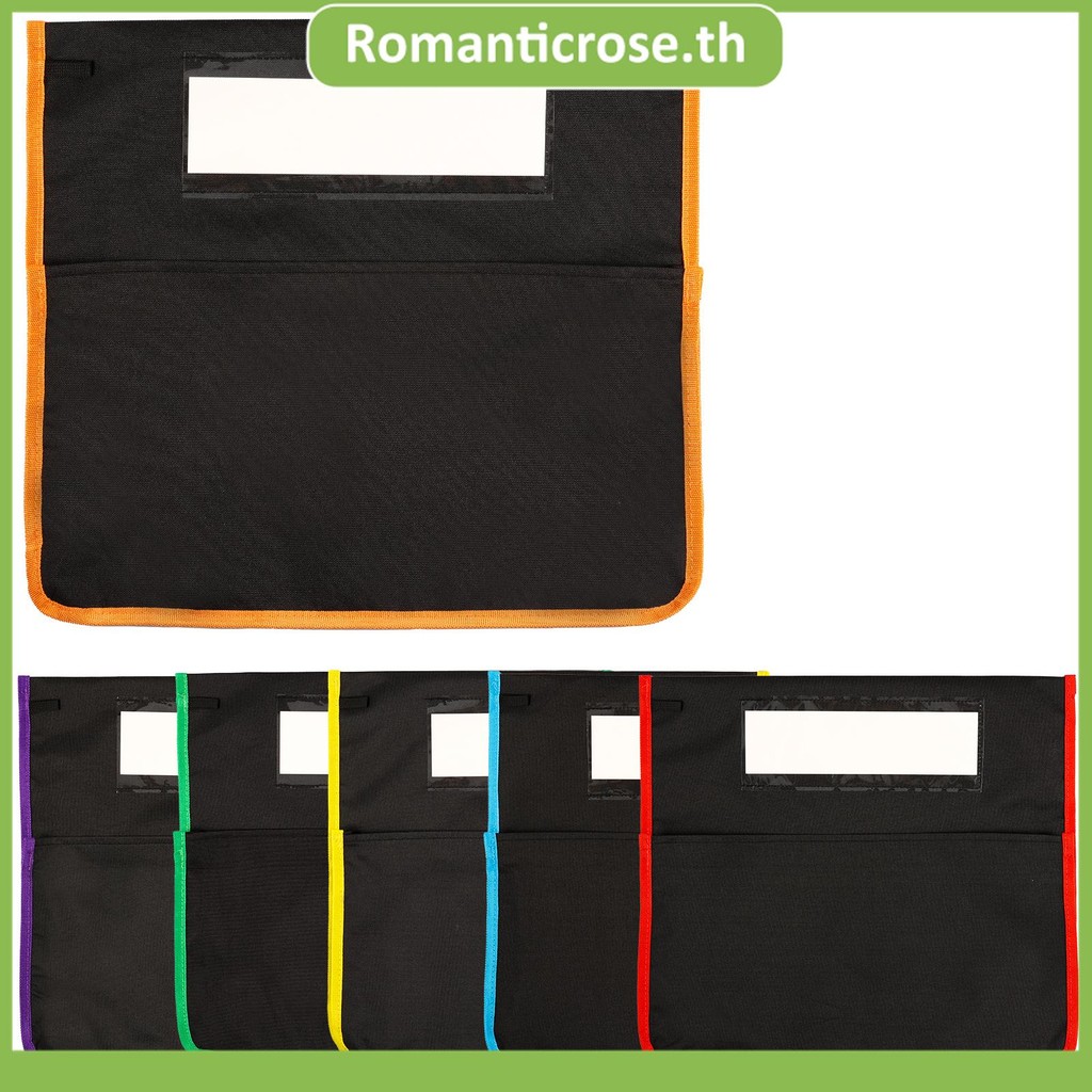 6 ชิ้นเก้าอี้กระเป๋าสําหรับห้องเรียนโพลีเอสเตอร์ห้องเรียนเก้าอี้กระเป๋าเปล่าชื่อแท็กการ์ดสําหรับเด็ก