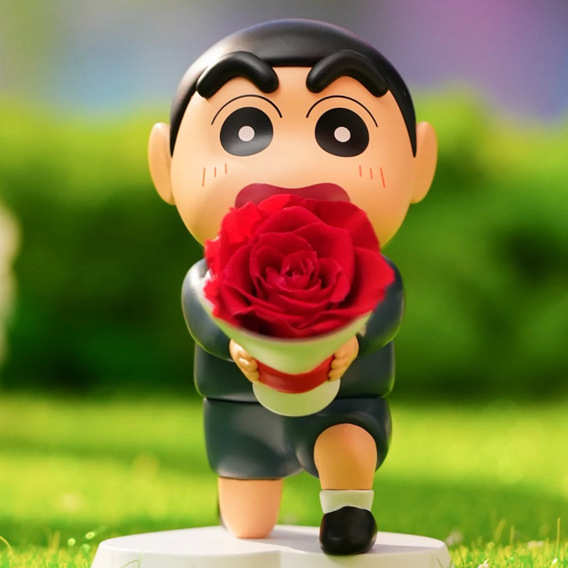 พร้อมส่ง️ 🚛  ชินจัง shinchan ตุ๊กตา ชินจังโมเดล Crayon Shin-chan Flower World Preserved Flower Series BESTINE Blind Box Art Toys Action Figure คริสต์มาส ของขวัญปีใหม่ ของขวัญวันเกิด
