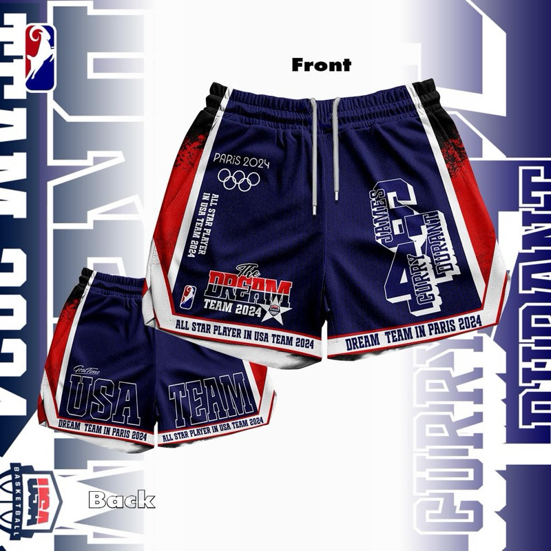 กางเกงบาสเก็ตบอล US Olympics Goat Time ปี 2024