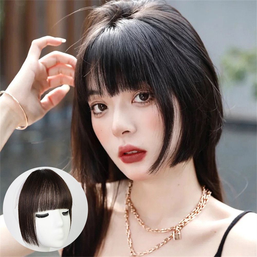 แฟชั่นผู้หญิง Lolita Bangs วิกผมชิ้น Sideburns สาวน่ารักเจ้าหญิงผม Extension เหมาะสำหรับคอสเพลย์อนิเมะ