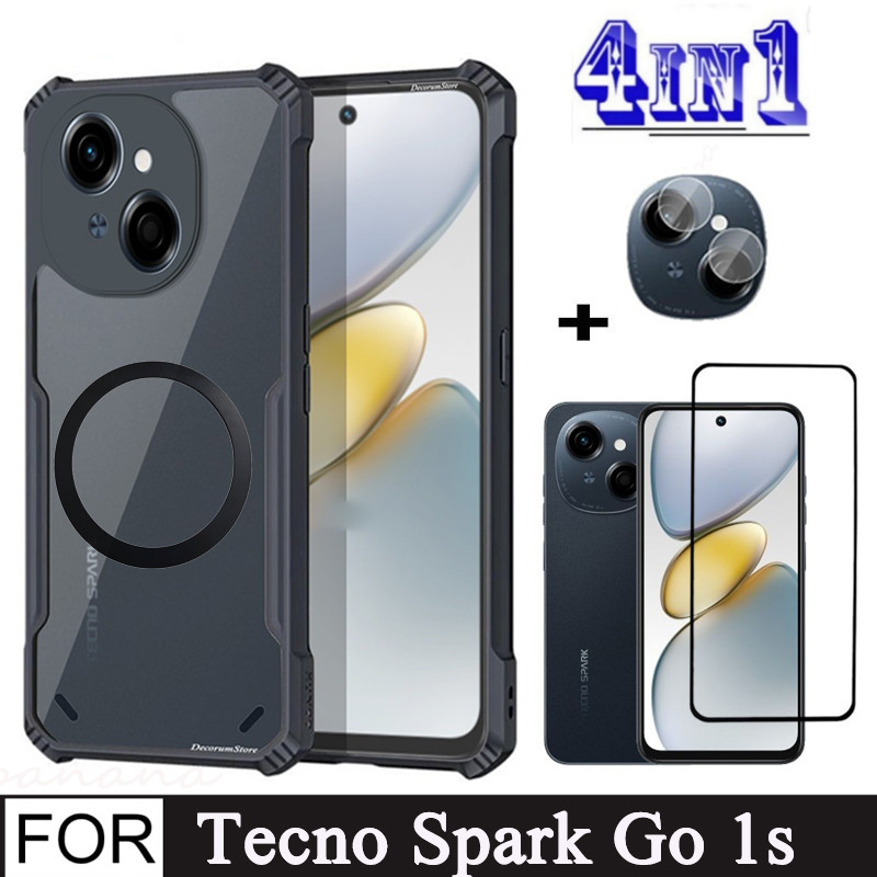 Tecno Spark Go 1S เคสโทรศัพท์กันกระแทกสําหรับ Tecno Spark Go 2025 2024 POP 9 ฟิล์มกระจกนิรภัย + พร้อ