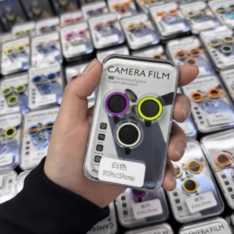 ชุดหรูหรากล้องป้องกันสี Luminous Flim สําหรับ IPhone 16 15 14 13 12 11 Pro Max 14 15 16 Plus 12 13 Mini Fluorescence HD เลนส์ Anti Scratch กระจกป้องกันแหวน - รูปที่ 4