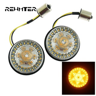 2xmotorcycle 1156 ไฟเลี้ยว LED ไฟแสดงสถานะ 2 Bullet แทรกฝาคร…