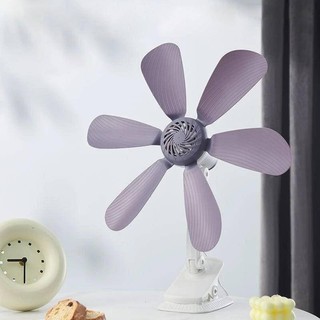 6 Blades Desk Fan Big Clip Fan Round Chassis Large Electric Fan for Home Dormitory Student