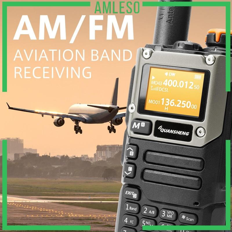 [Amleso] วิทยุมือถือสองตัวพร้อมวิทยุสาย USB Vox VHF Long Range แบบพกพา k58 ผู้ใหญ่