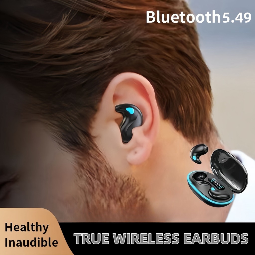 X55 Sleeping Earbuds หูฟังมินิไร้สายสําหรับทํางาน TWS หูฟังบลูทูธชุดหูฟังสเตอริโอซ่อนพร้อมไมโครโฟน H