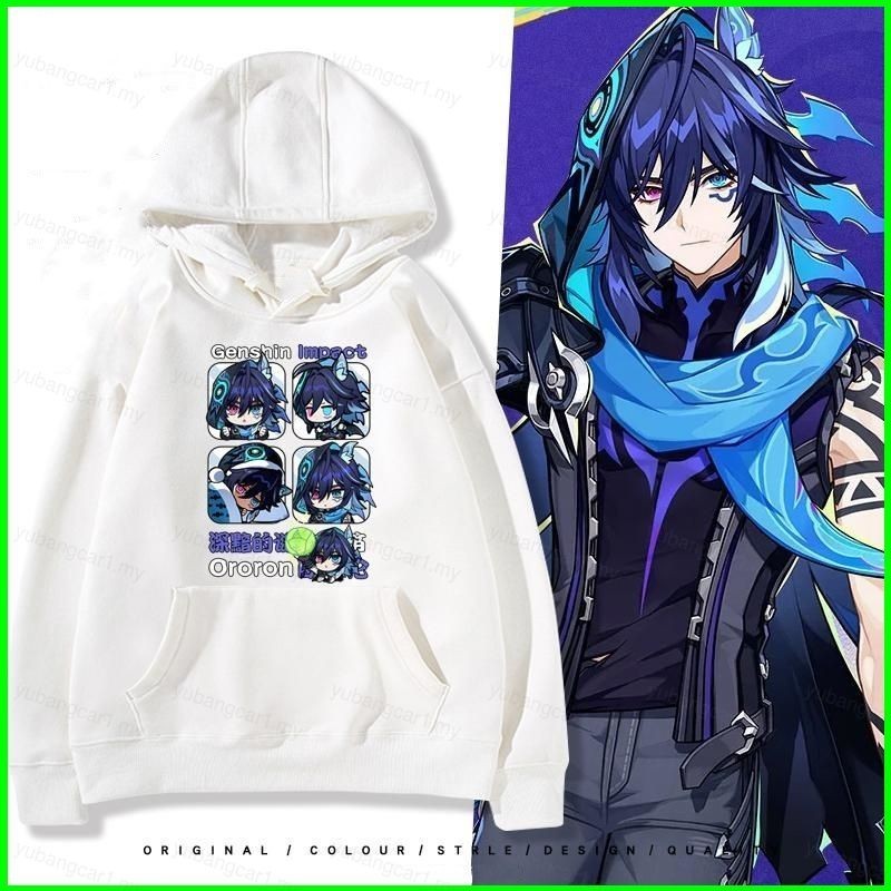 💥💥💥 เสื้อฮู้ดแขนยาว  Genshin Impact เกม Ororon Hoodie อะนิเมะเสื้อกันหนาว Unisex แขนยาว
