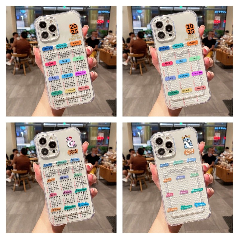 ปฏิทิน 25 ปี เคสใสสำหรับใส่การ์ดOppo A18 A57 A77S A60 A16 A17 A5 A9 A2020 A54 A74 A95 A57 A79 A77 A7 A5S