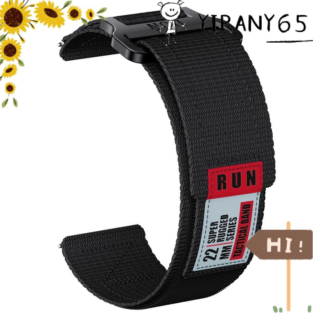 สายรัดข้อมือ YIRAN สายไนลอนสไตล์สปอร์ต Easy Fit สายสากล 20 22 มม. สําหรับ Forerunner / Active / Vivoactive 4 / Huawei Watch / Watch