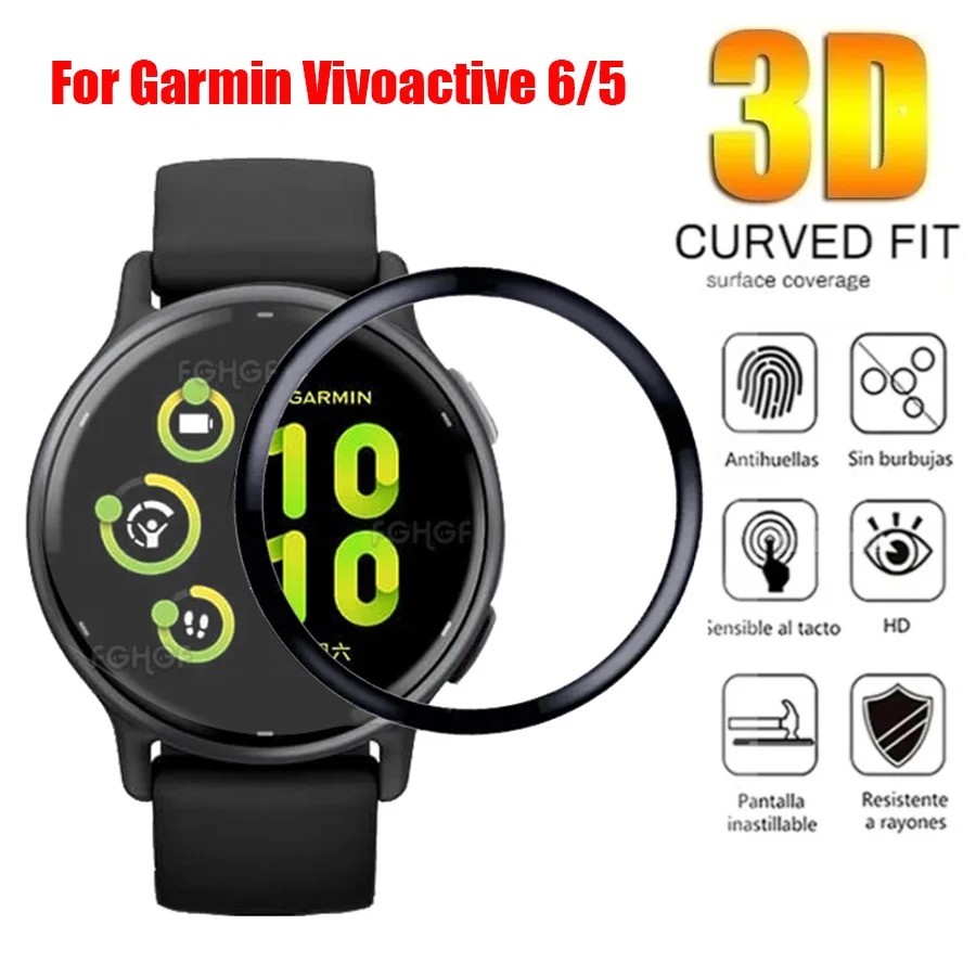 ตัวป้องกันหน้าจอนาฬิกาความคุ้มครองเต็มรูปแบบสําหรับ Garmin Vivoactive6 Vivoactive 6 Active 6 Active 