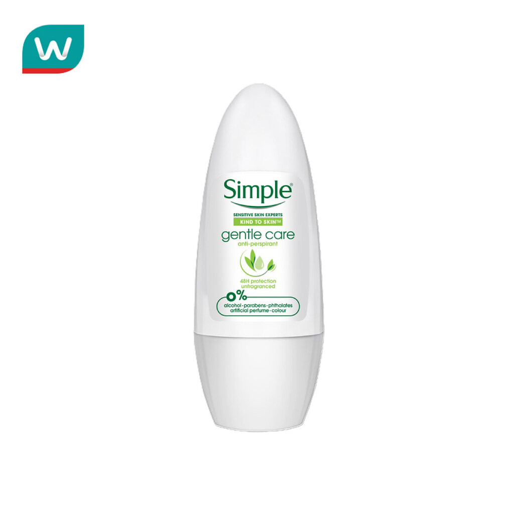 Simple ซิมเพิล โรลออน คายด์ ทู สกิน เจนเทิล แคร์ แอนตี้-เพอร์สไพแรนท์ 45 มล.