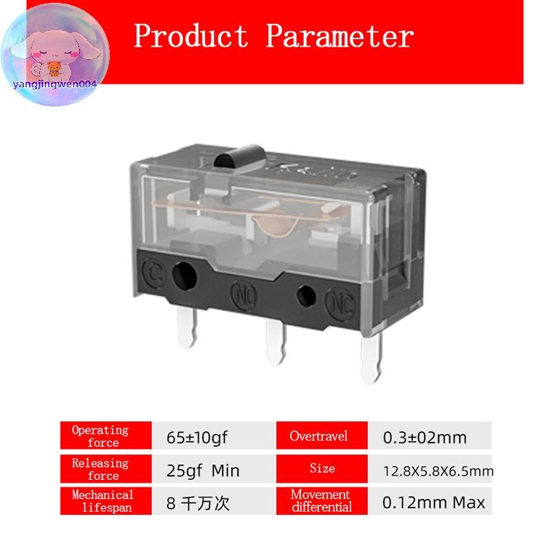 YANGWEN 2 ชิ้น GM8.0 Kailh Micro Switch 80M life gaming mouse Micro Switch .