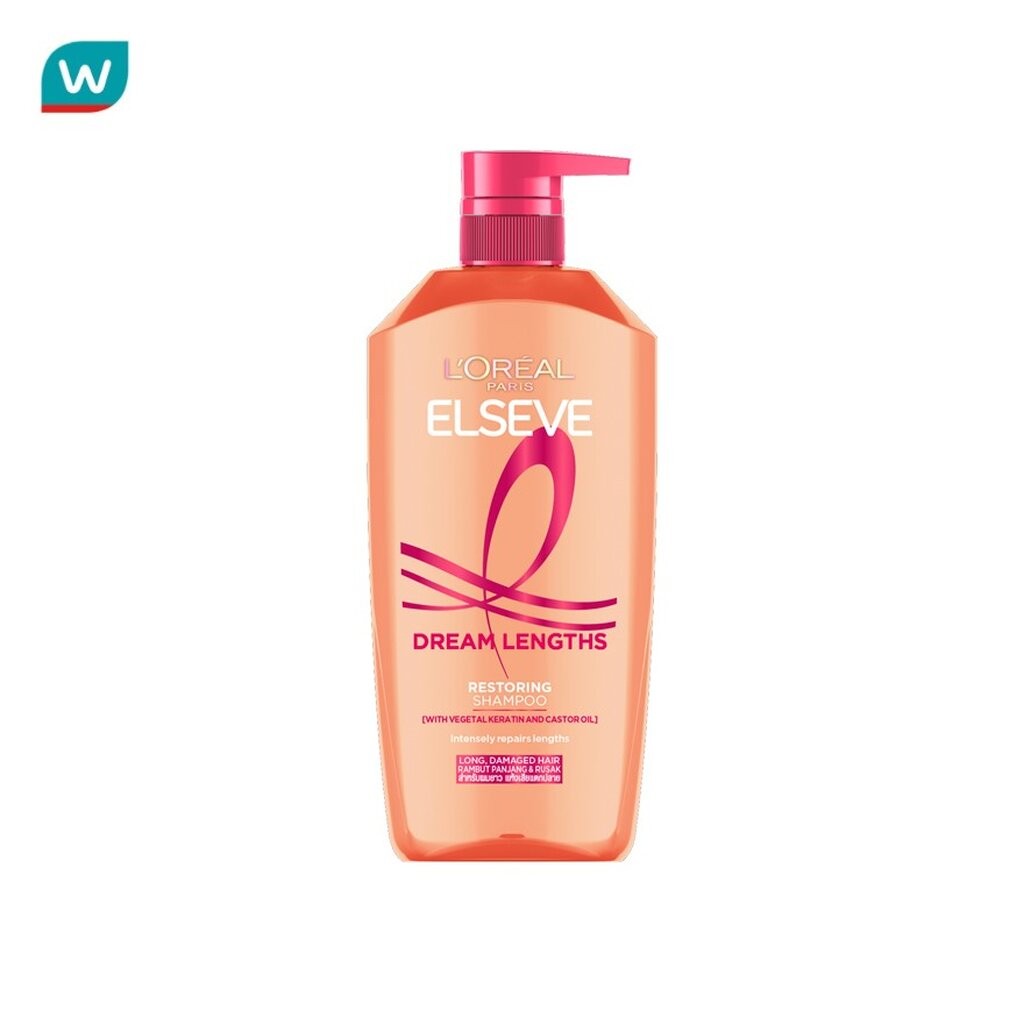 L'Oreal ลอรีอัล ปารีส เอลแซฟ แชมพู ดรีมเลงท์ รีสทอริ่ง 400 มล. ผมยาว แห้งเสียแตกปลาย