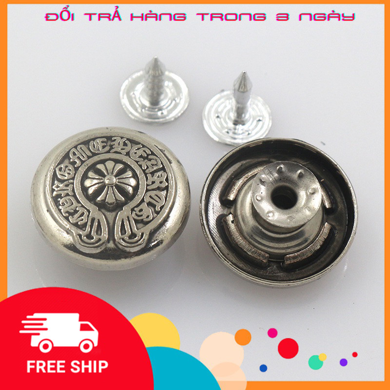 ปุ่มกางเกงยีนส์โลโก้ Chrome Heart - ร้าน Chrome Heart