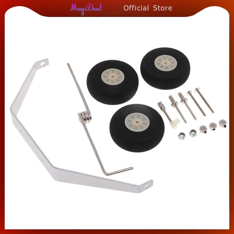 MagiDeal ล้อหลังด้านหน้าและ Landing Gear Accessories Set สําหรับ RC Airplane Cessna 182