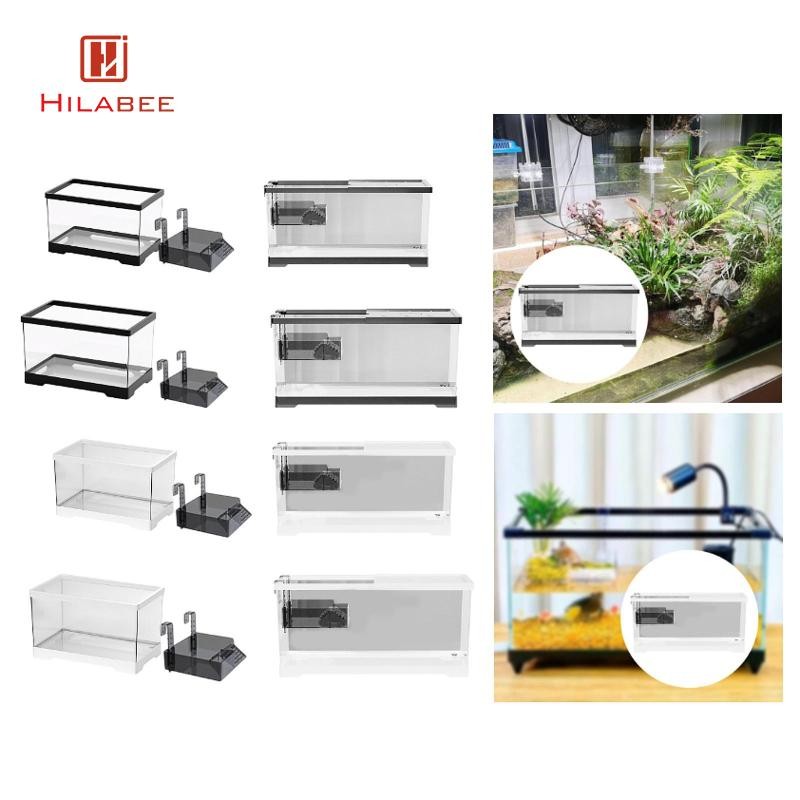 [hilabee] Turtle Tank Aquarium with Basking Platform Tortoise Enclosure Starter Kit